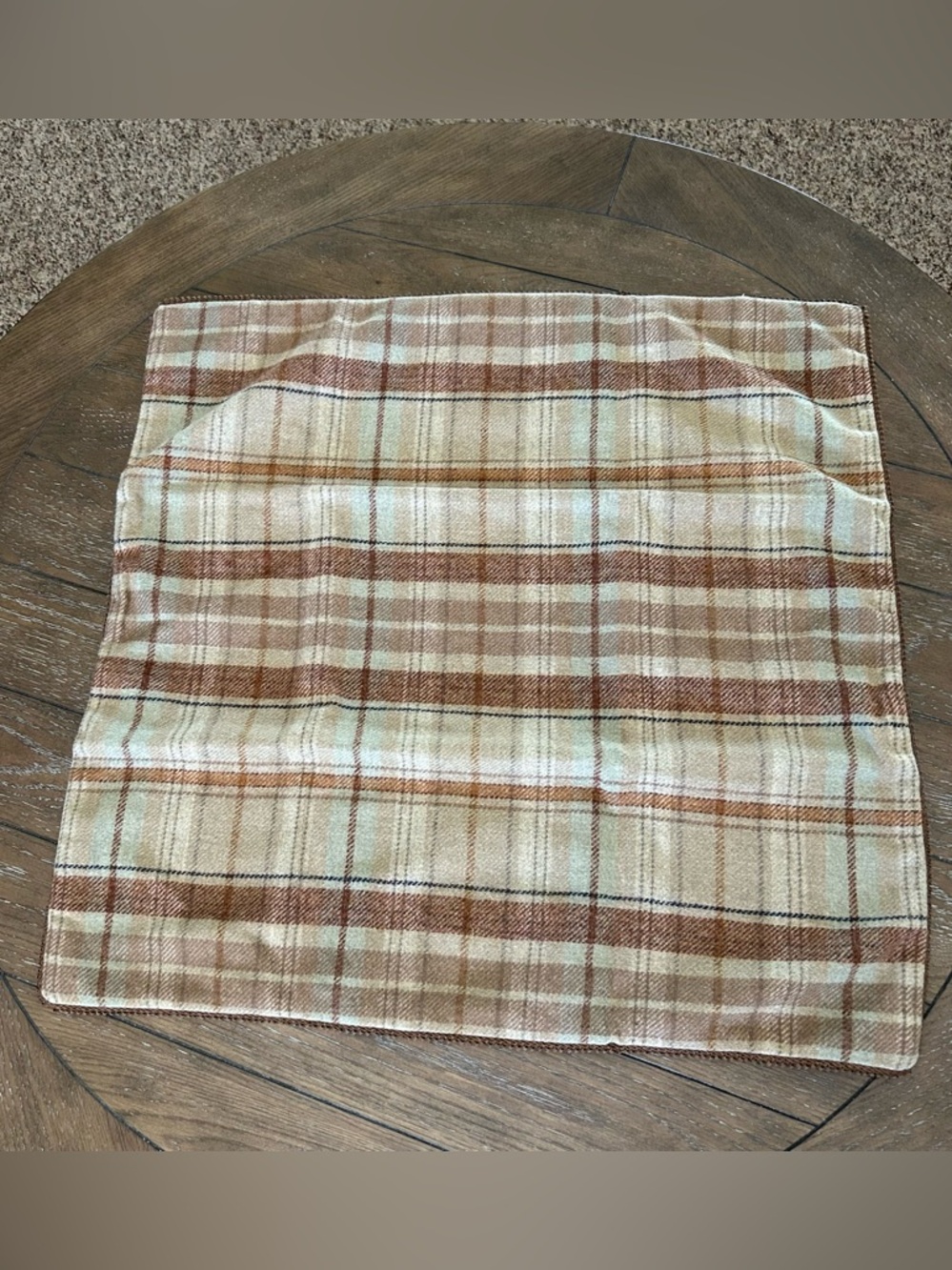 VTG Ethan Allen Tartan Plaid Wool Cotton Euro Sham Set of 2  25x25 Made in USA - Picture 10 of 11